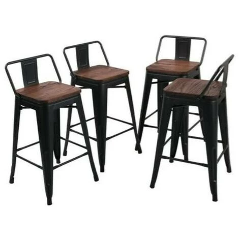 Aqrau 4 Pièces De Tabouret De Bar De 84 * 42 * 42cm Cm De Haut Avec Assise 6 Aqrau 4 Pièces De Tabouret De Bar De 84 * 42 * 42cm Cm De Haut Avec Assise – Image 4