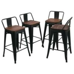 Aqrau 4 Pièces De Tabouret De Bar De 84 * 42 * 42cm Cm De Haut Avec Assise 11 Aqrau 4 Pièces De Tabouret De Bar De 84 * 42 * 42cm Cm De Haut Avec Assise -banc et tabouret Soldes Boutique 38598931 5