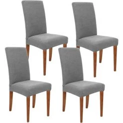BARES Housses De Chaise De Salle à Manger Extensible Spandex - Ensemble De 2 Housses De Siège De Chaise Lavables Et Amovibles Universelles Protecteur Pour Cuisine, Cérémonie, Mariage, Banquet, Hôtel Et Fête