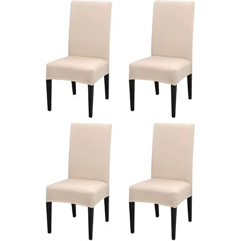 ECHOO Housses De Chaise Lot De 4 Housses De Chaise Beige Housse De Chaise élastique Et Durable Siège Facile à Entretenir Et Lavable Pour Les Fêtes De Mariage Au Restaurant De La Maison 3 ECHOO Housses De Chaise Lot De 4 Housses De Chaise Beige Housse De Chaise élastique Et Durable Siège Facile à Entretenir Et Lavable Pour Les Fêtes De Mariage Au Restaurant De La Maison