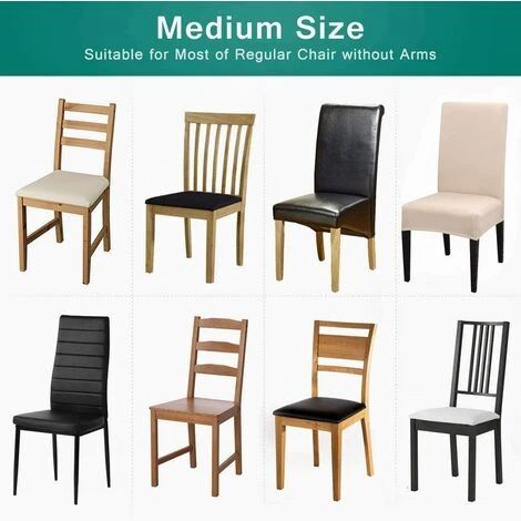 ECHOO Housses De Chaise Lot De 4 Housses De Chaise Beige Housse De Chaise élastique Et Durable Siège Facile à Entretenir Et Lavable Pour Les Fêtes De Mariage Au Restaurant De La Maison 6 ECHOO Housses De Chaise Lot De 4 Housses De Chaise Beige Housse De Chaise élastique Et Durable Siège Facile à Entretenir Et Lavable Pour Les Fêtes De Mariage Au Restaurant De La Maison – Image 4