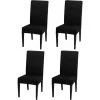 ECHOO Housses De Chaise Lot De 4 Housses De Chaise Noir Housse De Chaise élastique Et Durable Siège Facile D'entretien Et Lavable Pour La Maison, Le Restaurant, Les Fêtes De Mariage 2 ECHOO Housses De Chaise Lot De 4 Housses De Chaise Noir Housse De Chaise élastique Et Durable Siège Facile D'entretien Et Lavable Pour La Maison, Le Restaurant, Les Fêtes De Mariage -banc et tabouret Soldes Boutique 38715271 1