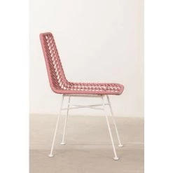 Chaise En Rotin Synthétique Gouda Colors SKLUM Rotin PE – Acier Blanc - Rose Peonia Blanc -banc et tabouret Soldes Boutique 39020280 4