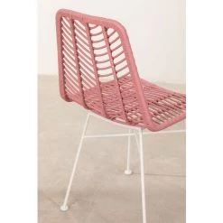 Chaise En Rotin Synthétique Gouda Colors SKLUM Rotin PE – Acier Blanc - Rose Peonia Blanc -banc et tabouret Soldes Boutique 39020280 5