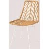 Chaise De Salle à Manger En Rotin Synthétique Gouda Naturel SKLUM Osier - Fer Blanc - NATUREL Blanc -banc et tabouret Soldes Boutique 39020282 1