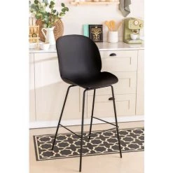 Tabouret Haut (74 Cm) Vit Style SKLUM Polypropylène - Métal - Noir -banc et tabouret Soldes Boutique 39433383 2