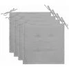 HAPPYSHOPPING Coussins De Chaise De Jardin 4 Pcs Gris 40x40x4 Cm -banc et tabouret Soldes Boutique 39444637 1