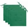 HAPPYSHOPPING Coussins De Chaise De Jardin 4 Pcs Vert 40x40x4 Cm -banc et tabouret Soldes Boutique 39444644 1