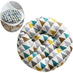 ECHOO Galette De Chaise Ronde - 1 Pcs - D 40 Cm - Coussin Oussin D'assise Pad Tatami Coussin Pour Home Voiture Chaise De Bureau, Coussin D'assise Coussinets,40_x_40_cm,Couleur