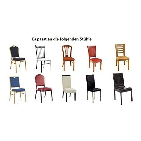 ECHOO 6er élasticité Housse De Chaise Sans Fer Housse Extensible Housse De Chaise Housse De Chaise Pour Le Mariage (café) 5 ECHOO 6er élasticité Housse De Chaise Sans Fer Housse Extensible Housse De Chaise Housse De Chaise Pour Le Mariage (café) – Image 3