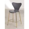 Tabouret Haut Uit SKLUM Polypropylène - Fer Doré - Gris Foncé ↑66 Cm Doré -banc et tabouret Soldes Boutique 39633049 1