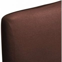 HAPPYSHOPPING Housse De Chaise Droite Extensible 4 Pcs Marron -banc et tabouret Soldes Boutique 39655888 5