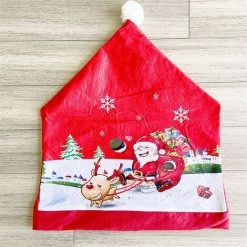 ECHOO Lot De 4 Housses De Chaise De Noël Lavables Pour Dossier De Chaise De Salle à Manger Ou Décoration De Fête De Noël A3 -banc et tabouret Soldes Boutique 39711824 2