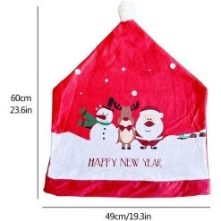 ECHOO Lot De 4 Housses De Chaise De Noël Lavables Pour Dossier De Chaise De Salle à Manger Ou Décoration De Fête De Noël A2 -banc et tabouret Soldes Boutique 39711998 2