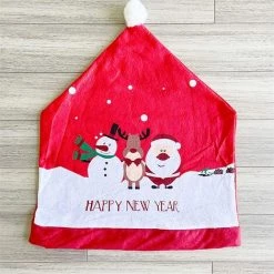 ECHOO Lot De 4 Housses De Chaise De Noël Lavables Pour Dossier De Chaise De Salle à Manger Ou Décoration De Fête De Noël A2 -banc et tabouret Soldes Boutique 39711998 3