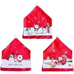 ECHOO Lot De 4 Housses De Chaise De Noël Lavables Pour Dossier De Chaise De Salle à Manger Ou Décoration De Fête De Noël A2 -banc et tabouret Soldes Boutique 39711998 4