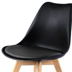 MOLOO LIGHTY - Chaise Scandinave Noir Pieds Hêtre (x4) - Noir -banc et tabouret Soldes Boutique 39767382 4