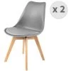 MOLOO LIGHTY - Chaise Scandinave Gris Pieds Hêtre (x2) - Gris 1 MOLOO LIGHTY - Chaise Scandinave Gris Pieds Hêtre (x2) - Gris -banc et tabouret Soldes Boutique 39767387 1
