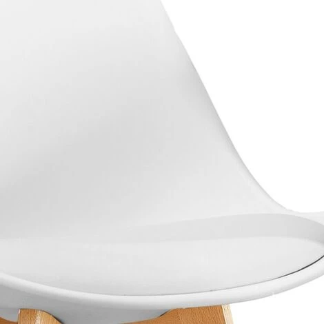 MOLOO LIGHTUP - Chaise De Bar Scandinave Blanc Pieds Hêtre (x4) - Blanc 6 MOLOO LIGHTUP - Chaise De Bar Scandinave Blanc Pieds Hêtre (x4) - Blanc – Image 4