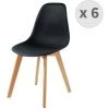 MOLOO LENA - Chaise Scandinave Noir Pied Hêtre (x6) - Noir 2 MOLOO LENA - Chaise Scandinave Noir Pied Hêtre (x6) - Noir -banc et tabouret Soldes Boutique 39767426 1
