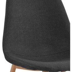 MOLOO ORLANDO - Chaise Scandinave Tissu Gris Anthracite Pieds Métal Bois (x4) - Gris -banc et tabouret Soldes Boutique 39767444 4