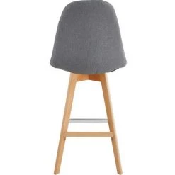 MOLOO OWEN - Chaise De Bar Scandinave Tissu Patchwork Bleu Pieds Hêtre (x2) - Multicolore -banc et tabouret Soldes Boutique 39767501 3