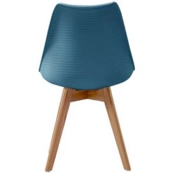 MOLOO BESSY - Chaise Scandinave Bleu Canard Pieds Chêne (x4) - Bleu -banc et tabouret Soldes Boutique 39767533 3