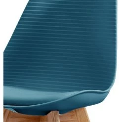 MOLOO BESSY - Chaise Scandinave Bleu Canard Pieds Chêne (x4) - Bleu -banc et tabouret Soldes Boutique 39767533 4