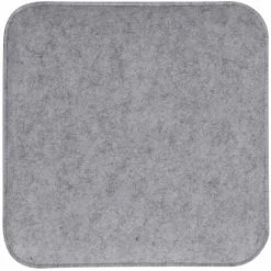 IDIMEX Lot De 4 Coussins D'assise ROMEO Pour Chaises Ou Fauteuils De Salle à Manger Ou Bureau, Galettes De Chaise Carrées En Tissu Gris - Gris -banc et tabouret Soldes Boutique 39772963 2