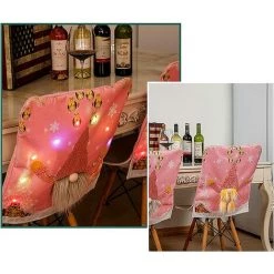 ECHOO Lot De 2 Housses De Chaise De Noël Imprimées Pour Décoration De Chaise De Salle à Manger Pour Maison, Cuisine, Fête De Noël,A1+A2(Non Compris Les Selles) 11 ECHOO Lot De 2 Housses De Chaise De Noël Imprimées Pour Décoration De Chaise De Salle à Manger Pour Maison, Cuisine, Fête De Noël,A1+A2(Non Compris Les Selles) -banc et tabouret Soldes Boutique 39948814 5