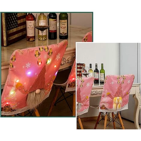 ECHOO Lot De 2 Housses De Chaise De Noël Imprimées Pour Décoration De Chaise De Salle à Manger Pour Maison, Cuisine, Fête De Noël,A1+A2(Non Compris Les Selles) 7 ECHOO Lot De 2 Housses De Chaise De Noël Imprimées Pour Décoration De Chaise De Salle à Manger Pour Maison, Cuisine, Fête De Noël,A1+A2(Non Compris Les Selles) – Image 5