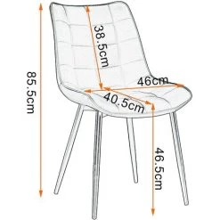 WOLTU 4X Chaise De Salle à Manger. Chaise De Cuisine. Assise Rembourrée En Similicuir épais. Pieds En Métal. Anthracite 8 WOLTU 4X Chaise De Salle à Manger. Chaise De Cuisine. Assise Rembourrée En Similicuir épais. Pieds En Métal. Anthracite -banc et tabouret Soldes Boutique 39949252 3