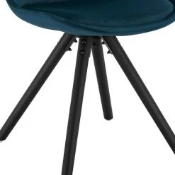 WOLTU Lot De 6 Chaises De Salle à Manger - Style Scandinave - En Velours Structure En Bois Massif - Bleu -banc et tabouret Soldes Boutique 39949385 4