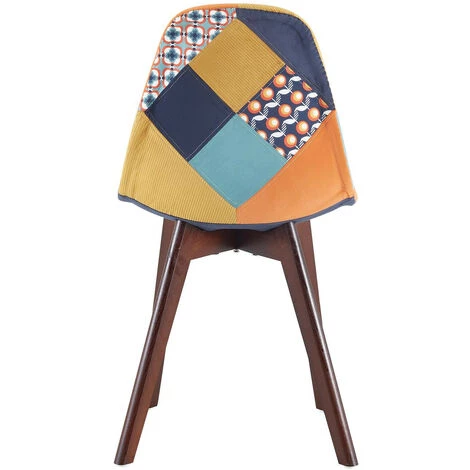 THE HOME DECO FACTORY Lot De 2 Chaises Patchwork Retro Home Deco Factory 7 THE HOME DECO FACTORY Lot De 2 Chaises Patchwork Retro Home Deco Factory – Image 5