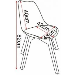 WOLTU Chaise De Salle à Manger Lot De 2.Chaise De Cuisine.pied En Bois.style Nordique.Multicolore -banc et tabouret Soldes Boutique 40149851 4
