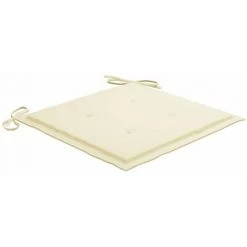 HAPPYSHOPPING Coussins De Chaise De Jardin 2 Pcs Creme 40x40x4 Cm Tissu 9 HAPPYSHOPPING Coussins De Chaise De Jardin 2 Pcs Creme 40x40x4 Cm Tissu -banc et tabouret Soldes Boutique 40267570 3