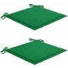 HAPPYSHOPPING Coussins De Chaise De Jardin 2 Pcs Vert 40x40x4 Cm Tissu