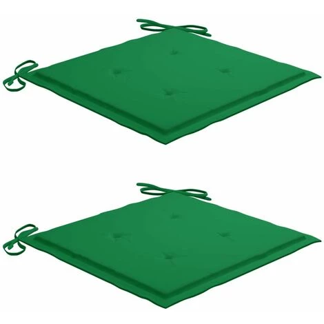 HAPPYSHOPPING Coussins De Chaise De Jardin 2 Pcs Vert 40x40x4 Cm Tissu 3 HAPPYSHOPPING Coussins De Chaise De Jardin 2 Pcs Vert 40x40x4 Cm Tissu