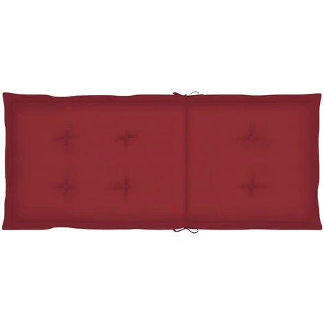 HAPPYSHOPPING Coussins De Chaise De Jardin 2 Pcs Rouge Bordeaux 120x50x4 Cm 4 HAPPYSHOPPING Coussins De Chaise De Jardin 2 Pcs Rouge Bordeaux 120x50x4 Cm – Image 2