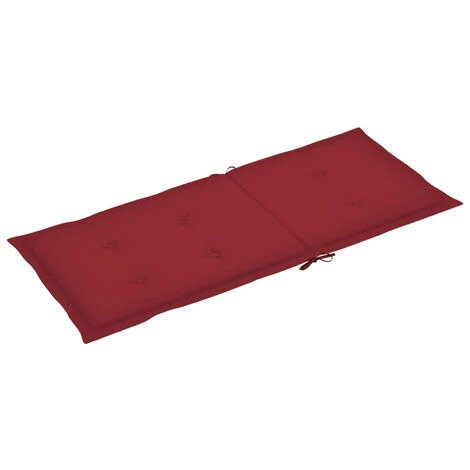 HAPPYSHOPPING Coussins De Chaise De Jardin 2 Pcs Rouge Bordeaux 120x50x4 Cm 6 HAPPYSHOPPING Coussins De Chaise De Jardin 2 Pcs Rouge Bordeaux 120x50x4 Cm – Image 4
