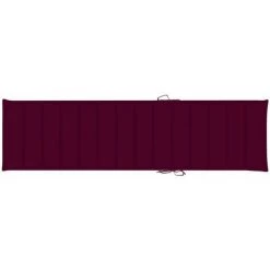 HAPPYSHOPPING Coussin De Chaise Longue Rouge Bordeaux 200x50x4 Cm Tissu -banc et tabouret Soldes Boutique 40268414 3