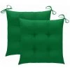 HAPPYSHOPPING Coussins De Chaise 2 Pcs Vert 40x40x7 Cm Tissu -banc et tabouret Soldes Boutique 40269029 1