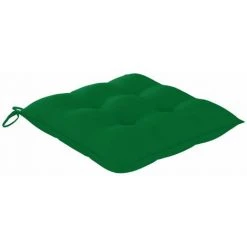 HAPPYSHOPPING Coussins De Chaise 2 Pcs Vert 40x40x7 Cm Tissu -banc et tabouret Soldes Boutique 40269029 3