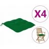 HAPPYSHOPPING Coussins De Chaise 4 Pcs 40x40x7 Cm Vert -banc et tabouret Soldes Boutique 40269034 1