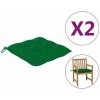 HAPPYSHOPPING Coussins De Chaise 2 Pcs Vert 50x50x7 Cm Tissu -banc et tabouret Soldes Boutique 40269323 1