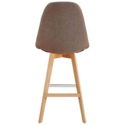 MOLOO OWEN - Chaise De Bar Scandinave Tissu Patchwork Rouge Pieds Hêtre (x2) - Multicolore -banc et tabouret Soldes Boutique 40636961 3