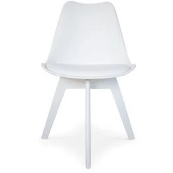 LES TENDANCES Chaise Moderne Blanc Paza - Lot De 2 6 LES TENDANCES Chaise Moderne Blanc Paza - Lot De 2 -banc et tabouret Soldes Boutique 40643344 2