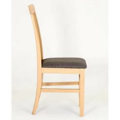 LES TENDANCES Chaise Hêtre Massif Clair Et Assise Tissu Gris Hoppe - Lot De 2 -banc et tabouret Soldes Boutique 40705071 5