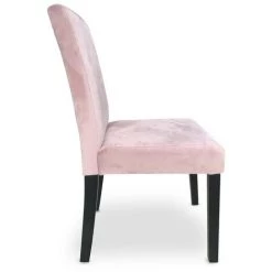 LES TENDANCES Chaise Velours Rose Et Pieds Bois Massif Noir Nalis - Lot De 2 9 LES TENDANCES Chaise Velours Rose Et Pieds Bois Massif Noir Nalis - Lot De 2 -banc et tabouret Soldes Boutique 40706992 3
