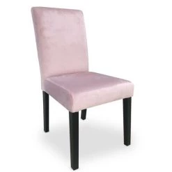 LES TENDANCES Chaise Velours Rose Et Pieds Bois Massif Noir Nalis - Lot De 2 10 LES TENDANCES Chaise Velours Rose Et Pieds Bois Massif Noir Nalis - Lot De 2 -banc et tabouret Soldes Boutique 40706992 4